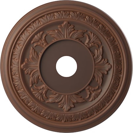 Ekena Millwork Baltimore PVC Medallion (Canopies up to 7 3/4"), 22"OD x 3 1/2"ID x 1"P, Metallic Rust CMP22BADRU